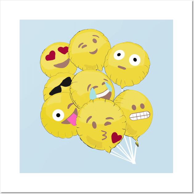 Emoji balloons Wall Art by AshStore